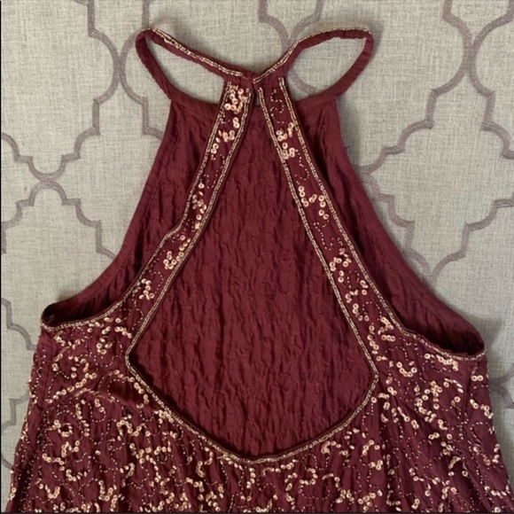 STUNNING RARE Free People Sassy Glam! Sequin Open Back Flying High Mini Dress - Picture 5 of 16